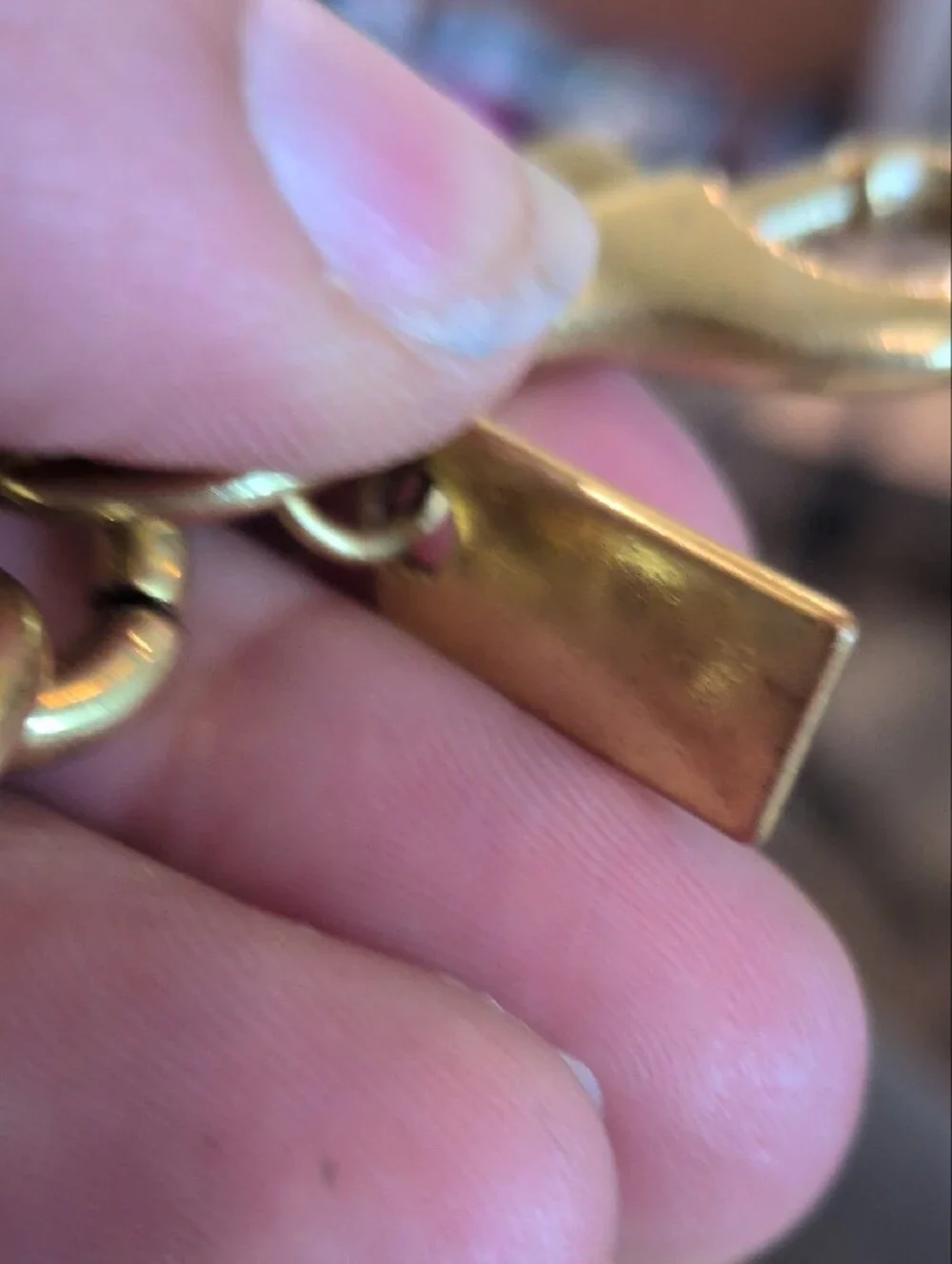 Coach Vintage C PEBBLED GOLD Charm Key & Card Holder Accent